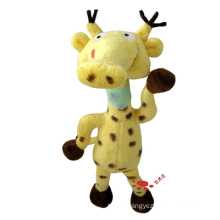 Yellow Plush Cartoon Giraffe Toy